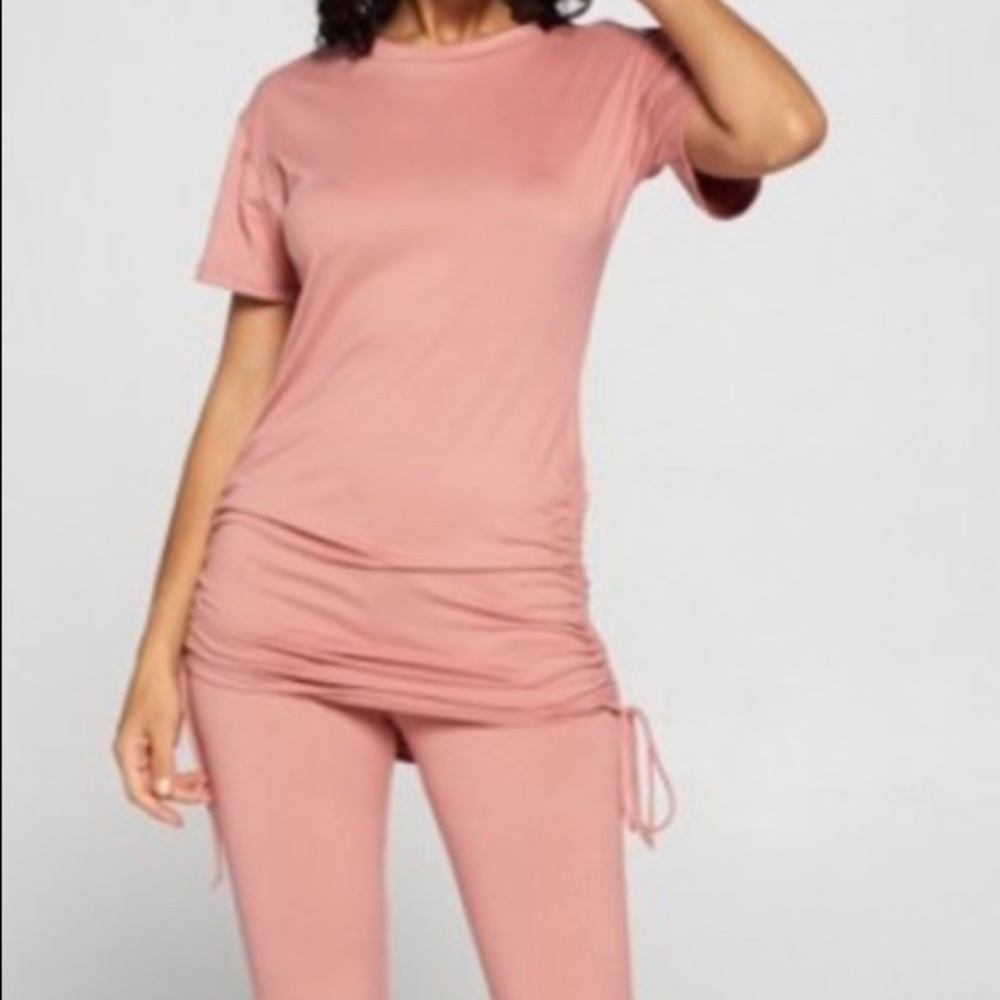 Women’s set top with stretch pants mauve